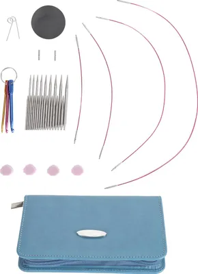 Obrázok produktu pre sada kruhových pletacích ihlíc 2,2 až 4,5 mm, vymeniteľné nástroje z nehrdzavejúcej ocele