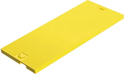 Produktbild von ROTO Verglasungsklotz GL-IB 100 x 56 x 4 mm, aus Kunststoff gelb, 500 Stück | Unterlegkeile - Distanzplättchen