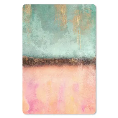 Produktbild von MuchoWow® Mauspad Mousepad Gold - Farbe - Abstrakt - Grün - Rosa 18x27 cm - Mousepads - Maus Mat - Pad - Mausunterlage