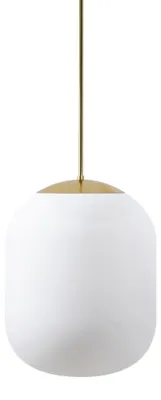 Productafbeelding van OSMONT TAN62267 TANIA P1 Hanglamp van gepolijst messing / wit, beschermingsklasse IP40, 3000 K, 52 W LED, DALI