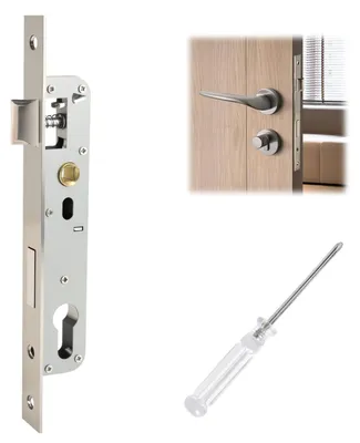 Imagen del producto de Cerradura de embutir de acero inoxidable, 85x20 mm, para puertas exteriores