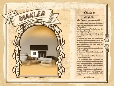 Produktbild von vianmo Holzschild 30x40 cm Makler Experte für Immobilie Beruf Arbeit