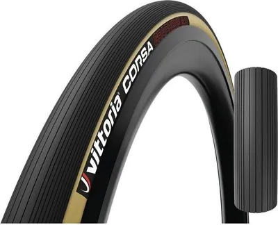 Image de Vittoria Corsa 700x23c (23-622) - pliable, noir et beige