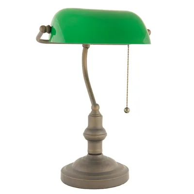 Produktbild von Clayre & Eef Schreibtischlampe Ø 27x40 cm Grün Braun Metall