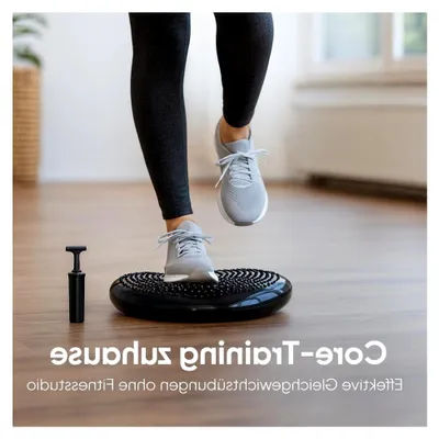 Produktbild von Balancekissen mit Pumpe, 33 cm, Balancekissen, Gleichgewichtstrainer, Ballsitzkissen, Balance Pad, Luftkissen, Gleichgewichtskissen, Noppen-Oberfläche