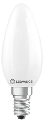Produktbild von LEDV LED Kerze 3,4-40W/827 470lm E14 Filament matt 300° EEK D