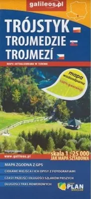 Immagine prodotto di Trójstyk, carta impermeabile, 1 : 25 000