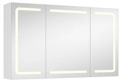 Obrázek produktu pro Koupelnová zrcadlová skrínka s a zásuvkami DJ504916_3, 100 x 60 x 16 cm, bílá