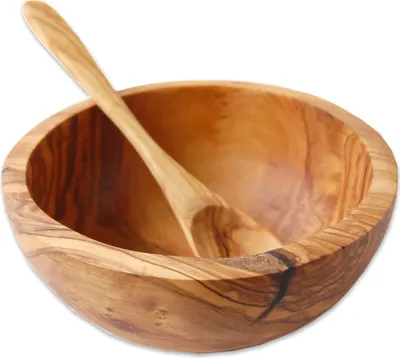 Produktbild von Müslischale aus Olivenholzø 16 cm inkl. Esslöffel