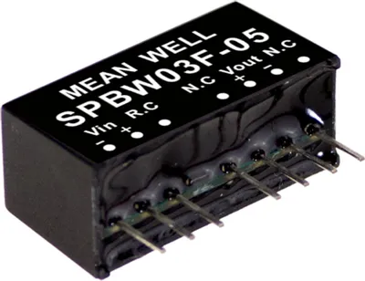 Produktbild von MEANWELL SPBW03G-05, DC DC-Wandler, 18-75V:+5V 600mA 3W