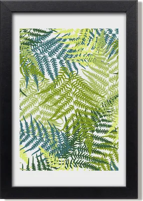 Produktbild von Bild 20x30 MDF-Rahmen, Wandkunst Blätter von Farnen