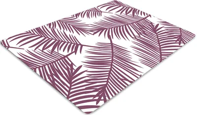 Produktbild von Stuhlunterlage Bürostuhlunterlage 120 cm x 90 cm Bodenmatte Bürostuhlunterlage - Lila Blätter