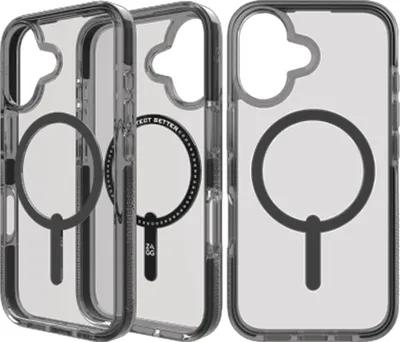 Zdjęcie produktu dla ZAGG Santa Cruz Snap, Pokrowiec, Apple, iPhone 16, 15,5 cm (6.1"), Czarny, Przezroczysty