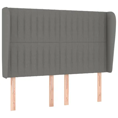 Immagine prodotto di vidaXL Testiera con orecchie Grigio scuro 147x23x118/128 cm Tessuto