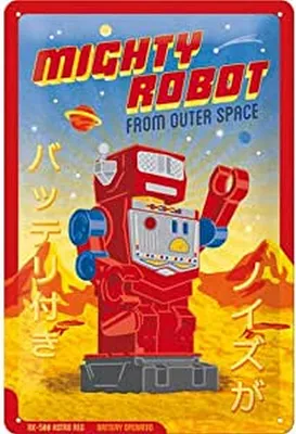 Produktbild von Nostalgic-Art - Blechschild 20 x 30cm - Achtung – Mighty Robot