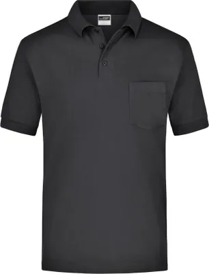 Produktbild von Klassisches Piqué Polohemd mit Brusttasche black, Gr. XXL