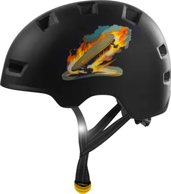 Produktbild von Skater- und Fahrradhelm | Schwarzes Skateboard |EN1078