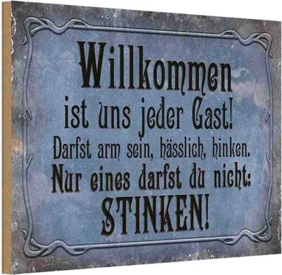 Produktbild von vianmo Holzschild 12x18 cm Willkommen ist uns jeder Gast Dekoration