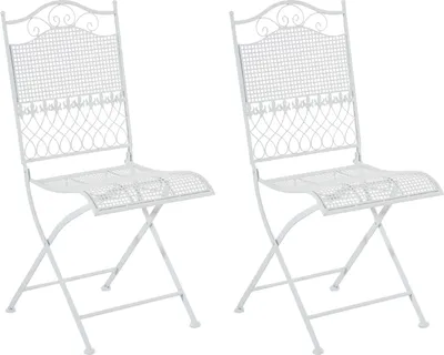 Produktbild von 2er Set Gartenstühle HLO-CP117  weiß
