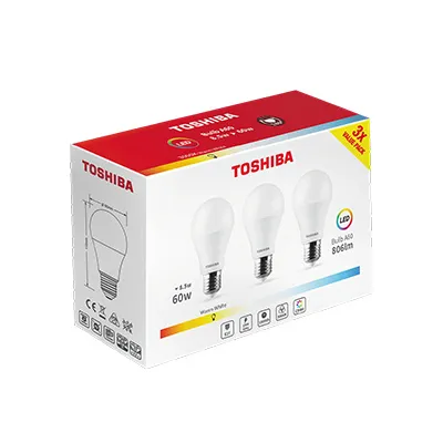Obrázek produktu pro Sada 3 LED žárovek A60 E27 8,5W 5000K 806lm