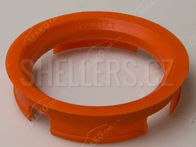 Obrázek produktu pro Vymezovací středící kroužek kol 72,6 / 58,1 (Z21D), plast, červená, přesah kužele 3mm
