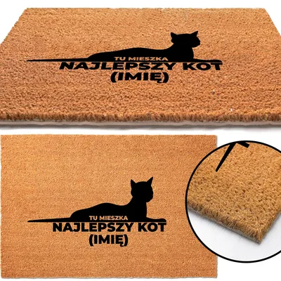 Produktbild von TabPrint Kokos Fußmatte Katze 'Beste Katze' Motiv