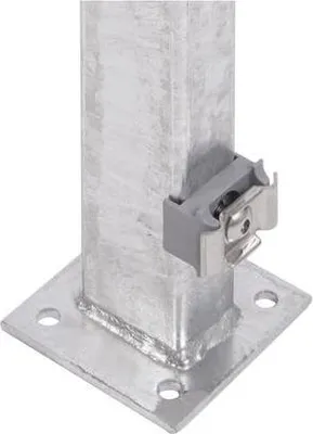 Produktbild von Alberts® Zaunpfosten für Doppelstabmatten zum Aufschrauben Anthrazit 1000 mm