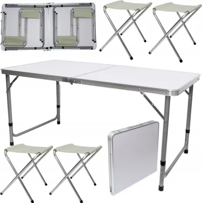 Image de Table de pique-nique pliante avec chaises