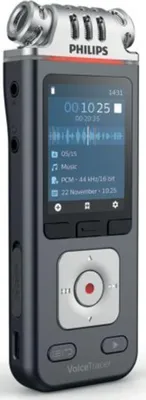 Produktbild von Philips VoiceTracer, 50 - 20000 Hz, Schwarz, Grau, Windows 11/10/8/7, macOS, Linux, 130 x 130 x 18 mm, 108 g