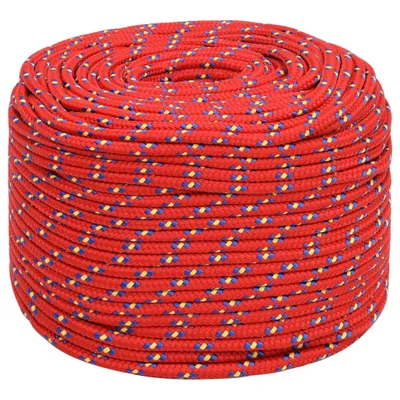 Image de vidaXL Corde de bateau rouge 8 mm 50 m polypropylène