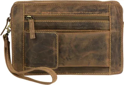 Zdjęcie produktu dla Skórzana męska torba na nadgarstek Greenburry Vintage w kolorze antycznego brązu 1732M-25