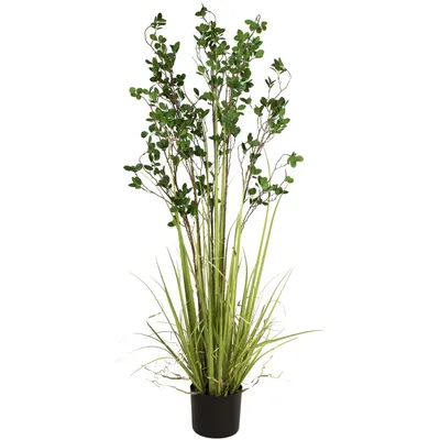 Obrázek produktu pro EUROPALMS Stálezelený keř s trávou, umělá rostlina, 152 cm