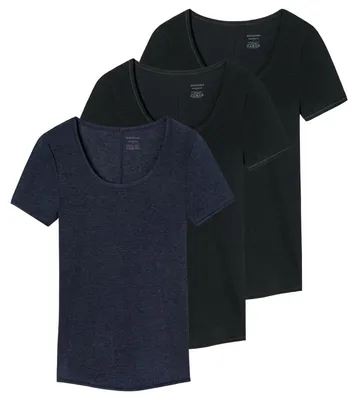 Produktbild von Schiesser 3er Pack Personal Fit Unterhemd / Shirt Kurzarm Atmungsaktiv und feuchtigkeitsregulierend, Ohne Seitennähte für hohen Komfort, Weicher, elastischer Single Jersey