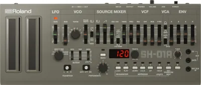 Produktbild von Roland SH-01A, Digitaler Synthesizer, Grau, LED, Akku, AA, 300 mm