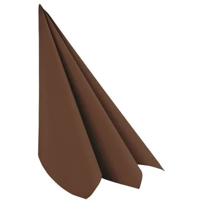 Produktbild von 50x Servietten Airlaid 40x40cm 1/4 -Falz stoffähnlich hochwertig braun