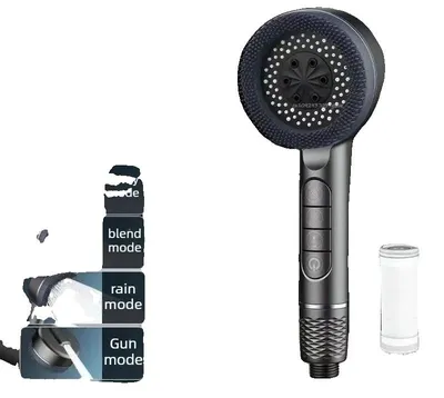 Obrázek produktu pro Sprchová hlavice, vysoký tlak, úsporný design, šedá sprchová hlavice