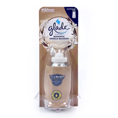 Produktbild von Glade by Brise Sense & Spray Romantic Vanilla Blossom, Automatisches Spray, Flüssigkeit, Vanille, Holz, Flasche, 18 ml, CE