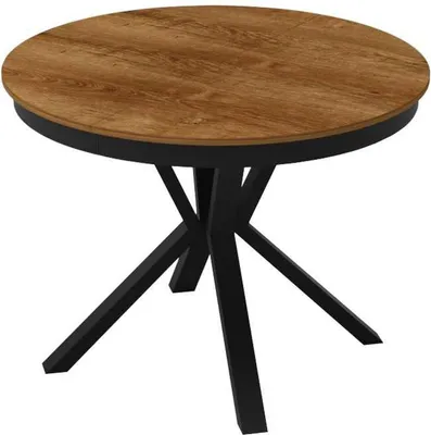 Produktbild von Luxus Esstisch Braun Runder Tisch Esszimmer Holz Design Tische 100 cm