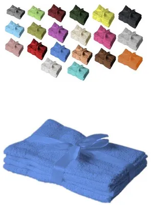 Obrázok produktu pre Sada 4 ručníkov Unyqoos® – 50 x 100 cm, 100% bavlna, 500 g/m², tmavomodrá,  Öko-Tex Standard 100
