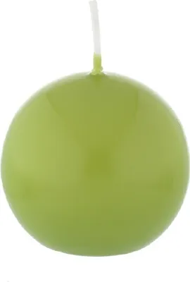 Produktbild von Kugelkerzen Limone Grün, Ø 50 mm, 16 Stück, dt. Kerzen in RAL Kerzenqualität, Kein rußen und tropfen