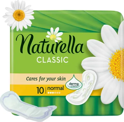 Zdjęcie produktu dla Podpaski Naturella CLASSIC Normal 10 sztuk Rumianek bez skrzydełek