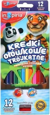 Obrázek produktu pro Trojúhelníkové pastelky, 12 barev – InSpiria