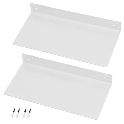 Immagine prodotto di Set di 2 mensole a parete in metallo, design industriale, 30 cm, mensole sospese, scaffale a parete, colore bianco