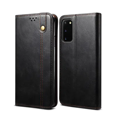 Obrázek produktu pro Pouzdro pro Samsung Galaxy S20, kožené flip pouzdro peněženka s funkcí stojánku černé
