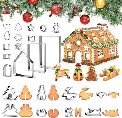 Produktbild von Ausstechformen Edelstahl - 23-teilig, Weihnachtsmotive