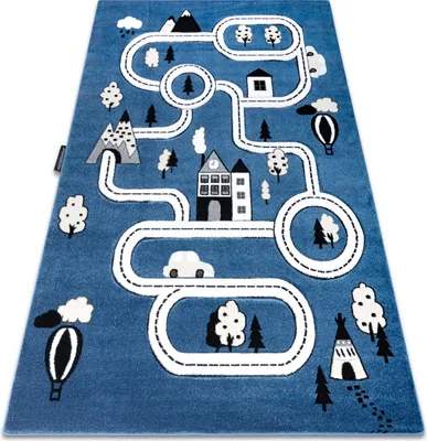 Produktbild von Kinderteppich PETIT TOWN STADT STRAßEN blau Blau 200x290 cm