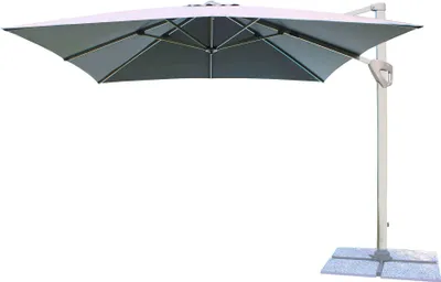 Immagine prodotto di Milani Home - Ombrellone Da Giardino 3x4 Palo Laterale Grigio Telo Grigio Per Esterno, Giardino Ristorante Gelateria Bar Hotel Albergo - Grigio