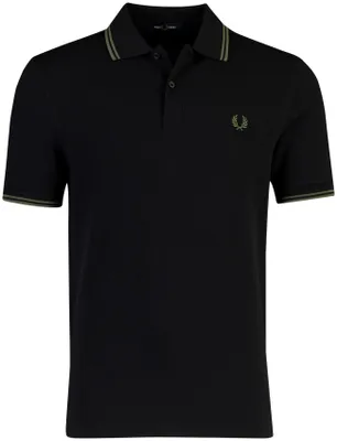 Produktbild von Fred Perry Poloshirt schwarz normale Passform 2 Knöpfe