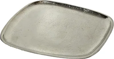 Immagine prodotto di Piatto decorativo in metallo argento Ciotola decorativa Piatto in metallo Ciotola decorativa Piatto 25 x 22 cm