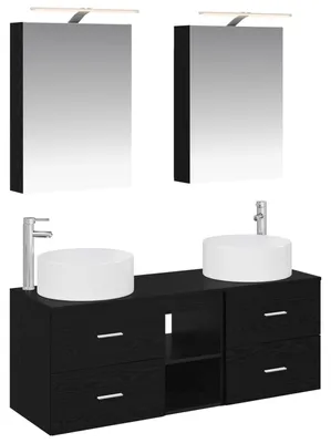 Immagine prodotto di vidaXL Set di mobili da bagno, 5 pezzi, rovere nero